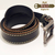 Original Genuine Leather Swing Black Band Magnet Silver Buckle Stylish Belt