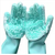 Silicone Cleaning Gloves with Wash Scrubber Reusable Brush Dish