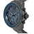 Michael Kors Wren Chronograph Blue Crystal Pave Dial Gunmetal Ion-Plated Women Watch-MK6097