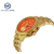 Michael Kors Runway Chronograph Orange Dial Gold-Tone Band Stainless Steel Ladies Watch-MK6162, 2 image
