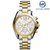 Michael Kors Bradshaw Chronograph Silver Golden Dial Two Tone Band Stainless Steel Ladies Watch-MK5974