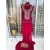 Fashionable Dark Red Unstich Salwar Kamiz 3pcs For Women