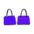 Blue PU Leather Designer Hand Bags For Women, 2 image