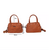 Coffee PU Leather Designer Hand Bags For Women, 2 image