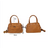 Brown PU Leather Designer Hand Bags For Women, 2 image