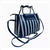 Blue PU Leather Fashionable Designer Hand Bags For Women, 2 image