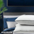Premium Quality Fiber Head Pillow- High Loft- White & Black (18"x28"), 2 image