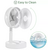 Portable Standing Fan with Remote Controller,Foldaway Floor Fan, Telescopic Pedestal Fans for Personal Bedroom Office, 5 image