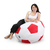 Football Bean Bag Chair_Xl_White & Red Combined, 2 image