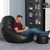 Super Comfortable Lazy Sofa_XXXL Pear Shape_Black with Footrest, 2 image