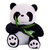 Funny Panda with Bamboo Leaves Plush Toys