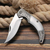 Mini Knife Blade Pocket Folding With  Sheath Cutter Portable Claw Tool, 2 image