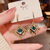 New Elegant And Exquisite Zircon Square Pearl  Stone Earrings For Woman, 2 image