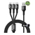 Baseus Halo Data 3-In-1 Cable USB For M+L+T 3.5A 1.2m Black (CAMLT-HA01 )