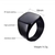 Stylish Smooth Men Black Rock Punk Rings Cool Fashion Individuality Signet Ring for Men, 2 image