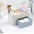 Table Cosmetic Make Up Storage Box Organizer-Cream Color, 4 image