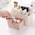 Table Cosmetic Make Up Storage Box Organizer-Cream Color
