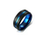 Brushed Surface Two Color Black Blue Slotted Blue Tungsten man and women finger ring