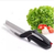 2 in 1 Food Chopper Multi Function Kitchen Vegetable Scissors Knife-Black, 2 image