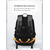 NAVIFORCE B6807 Quality Nylon Waterproof Travel Backpacks Fashion Multifunction Large Capacity and USB - Black, 7 image