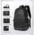 NAVIFORCE B6807 Quality Nylon Waterproof Travel Backpacks Fashion Multifunction Large Capacity and USB - Black, 5 image