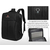 NAVIFORCE B6810 Fashion Casual Men's Backpacks Large Capacity Business Travel USB Charging Bag - Black, 9 image