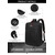 NAVIFORCE B6809 Fashion Casual Men's Backpacks Large Capacity Business Travel USB Charging Bag - Black, 8 image