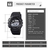 SKMEI 1583 Black PU Digital Watch For Men - White & Black, 4 image