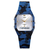 SKMEI 1604 Blue Camouflage PU Dual Time Sport Watch For Unisex - Blue Camouflage