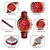 SKMEI 1704 Chocolate PU Leather Analog Luxury Watch For Women - Red & Chocolate, 5 image