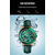 SKMEI 1704 Green PU Leather Analog Luxury Watch For Women - RoseGold & Green, 4 image