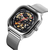 SKMEI 9184 Silver Mesh Stainless Steel Automatic Mechanical Luxury Watch For Men - Silver, 3 image