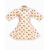 Brown Leaves Print Cotton Frock For Girls FL-107, Baby Dress Size: 8-9 years