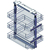 Chrome Plated Triple Drawer Basket, 2 image
