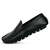Black Leather Loafers Men's SB-S118, Size: 41, 2 image