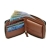 Tan Color Zippered Bi-fold Slim Wallet SB-W54, 3 image
