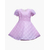 Purple Tissue Inside Cotton Frock For Girls, Baby Dress Size: 3-4 years
