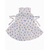 White Blue Flower Print Cotton Frock For Girls, Baby Dress Size: 9-12 months