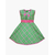 Forest Green Sweet Floral Embroider Cotton Frock For Girls, Baby Dress Size: 9-12 months