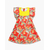 Red Print & Sholid Colur Yellow Cotton Frock For Girls, Baby Dress Size: 11-12 years