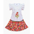 White Dot & Multi Color Check Print Cotton Baby Skirt Tops For Girls, Baby Dress Size: 9-12 months