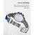 Naviforce NF9196 Silver And Royal Blue Two-Tone Stainless Steel Chronograph Watch For Men - Royal Blue & Silver, 15 image