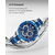 Naviforce NF9196 Silver And Royal Blue Two-Tone Stainless Steel Chronograph Watch For Men - Royal Blue & Silver, 13 image