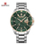 Naviforce NF9191 Silver Stainless Steel Analog Watch For Men - Green & RoseGold