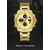 Naviforce NF9197 Golden Stainless Steel Dual Time Watch For Men - Golden, 6 image