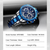 Naviforce NF9196 Silver And Royal Blue Two-Tone Stainless Steel Chronograph Watch For Men - Royal Blue & Silver, 4 image