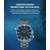 Naviforce NFS1004 Silver Stainless Steel Automatic Watch For Men - Royal Blue & Silver, 6 image