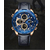 Naviforce NF9197L Navy Blue PU Leather Dual Time Watch For Men - RoseGold & Navy Blue, 10 image