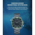 Naviforce NFS1004 Silver Stainless Steel Automatic Watch For Men - Green & Silver, 5 image