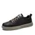 New Casual Leather Vulcanized Shoes Men Good Quality Leather Sneakers, Size: 41, 2 image